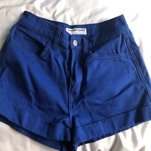 American Apparel High Waist Bright Navy Shorts